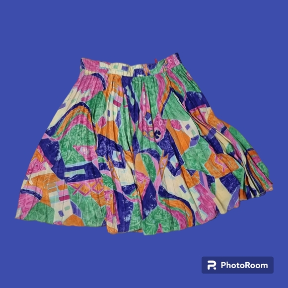 VINTAGE 80'S  pleated skirt - Picture 1 of 3